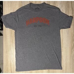 Vintage Harpoon Brewed in Boston Grey TShirt Medium